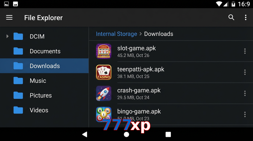 Main screen of 777Xp gameapk page for PK players